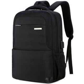 NBC 双肩电脑包15.6英寸 时尚商务防水多功能休闲充电背包 NB300 黑色