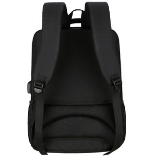NBC 双肩电脑包15.6英寸 时尚商务防水多功能休闲充电背包 NB300 黑色