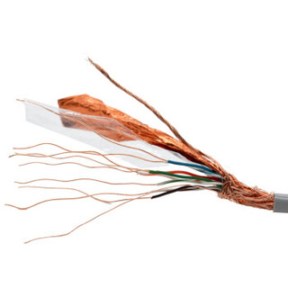 礼嘉（LIJIA）LJ-582超五类双屏蔽网线 纯铜网+铝箔屏蔽抗干扰 足0.5mm全铜线芯 高速电脑上网线 工程级50米
