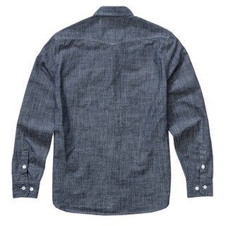 AK男装（AKSERIES）轻复古工装衬衫1802202 牛仔蓝L