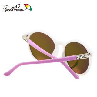 花雨伞（Arnold Palmer ）偏光太阳镜女士款防晒墨镜大框驾驶镜AP11599 C495-乳白-粉紫