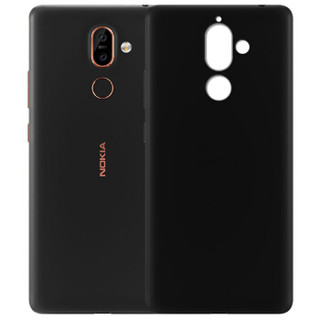 美逸（MEIYI）诺基亚7plus手机壳 硅胶磨砂保护套 适用于诺基亚7plus 黑色
