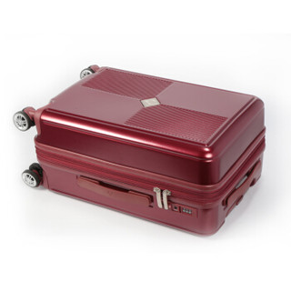 antler 安特丽 扩展拉杆箱 男女士行李箱大容量28英寸时尚旅行箱万向轮商务密码托运PC箱子 A852 红色
