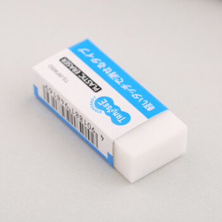 日本tanosee学生用考试美术办公铅笔橡皮擦 白色方形 1个装ts-rfw60