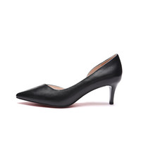 Fuguiniao 富贵鸟 头层羊皮时尚女鞋性感高跟鞋K68Q612K 黑色 36