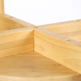 越茂 家用实木客厅坐凳 成人时尚简约木质小圆凳 创意餐椅小凳子 原木色 DZ-C2033-NA