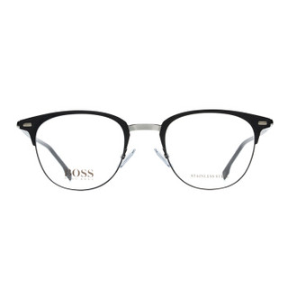 雨果博斯（HUGO BOSS）眼镜框 男女休闲黑色金属近视眼镜架超轻眉线框潮款光学镜框 0952/F-003/22-50