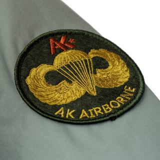 AK男装（AKSERIES）轻复古尼龙棉连帽装饰绣标薄夹克1804202 藏蓝色S