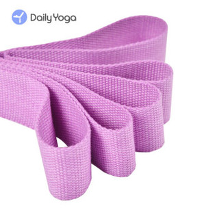 每日瑜伽 Daily Yoga 伸展带 瑜伽拉力带 健身力量训练绳 空中瑜伽用品 加长伸展拉筋带 220cm 夏堇紫