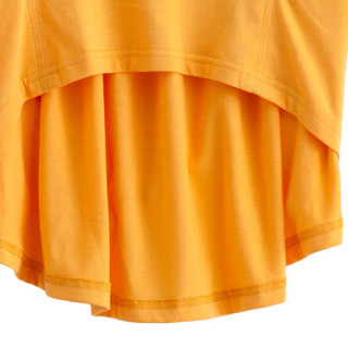 PASS潮牌夏装黄色t恤女宽松漏肚脐短袖设计感ins半袖上衣 6820131125 黄色 L