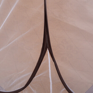 思侬 蚊帐家纺 蒙古包拉链有底蚊帐 免安装可折叠钢丝蚊帐 优雅咖 1.2米床