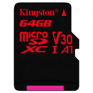 金士顿（Kingston）64GB TF(Micro SD)  存储卡 U3 C10 A1 V30 4K 极速版 读速 100MB/s APP运行更流畅