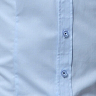 俞兆林（YUZHAOLIN）男士长袖衬衫商务简约纯色衬衣5037-D1306浅蓝色2XL
