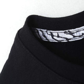 南极人（Nanjiren）T恤女夏季休闲百搭短袖t恤修身显瘦上衣女 字母印花 黑色 S