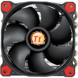 Tt（Thermaltake）Riing S400 CPU散热器（多平台/6热管/Riing 12cm红光风扇/下吹式/静音/液压轴承）