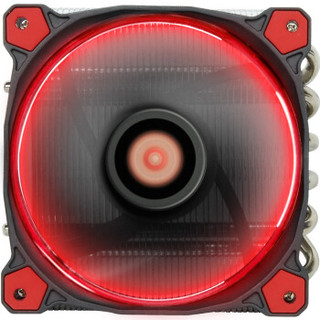 Tt（Thermaltake）Riing S400 CPU散热器（多平台/6热管/Riing 12cm红光风扇/下吹式/静音/液压轴承）