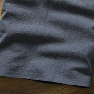 北极绒（Bejirong）亚麻T恤 2019夏季新款体恤半袖中国风透气棉麻t恤短袖男 T202 灰蓝色 4XL