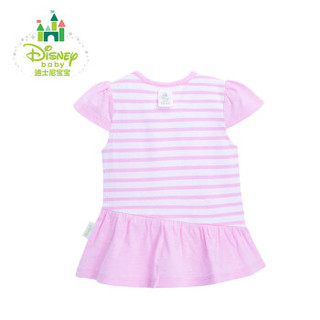 迪士尼(Disney)童装夏季女童甜美短袖上衣婴儿T恤162S795 浅粉 9个月/身高73cm