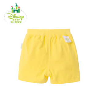 迪士尼(Disney)男童短裤夏季男童纯棉休闲裤子可开裆短裤172K754 黄色 5岁/身高120cm