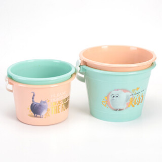 龙士达 LONGSTAR 水桶 塑料加厚儿童玩沙玩具桶爱宠多乐小提桶颜色随机 AC-6217
