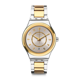 斯沃琪（Swatch）瑞士手表 装置51金属系列 块金 时尚机械表YIS410G