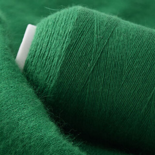 依尚 毛线 羊绒线 26/2中粗线 手编机织均可 婴儿宝宝毛线 围巾线M02 草绿色