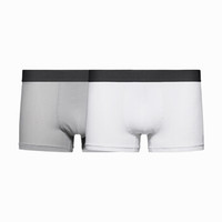 YANXUAN 网易严选 男士内裤 四角内裤 中腰透气柔软男式基础平角内裤短裤 白色+浅灰(2件)1019138 XL