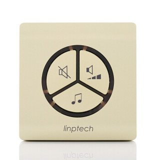 领普科技(linptech)无线门铃不用电池自发电远距离呼叫器G1香槟金色门铃二拖一(2个发射器+1个接收响铃端)