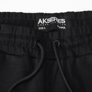 AK男装（AKSERIES）都市特工印花运动短裤1814004 黑色M