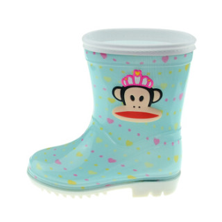 商品paulfrank 大嘴猴儿童雨鞋卡通男女童水鞋套脚爱心胶鞋 pf1013k