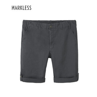 Markless 休闲裤男青年修身五分裤薄款休闲短裤DKA5917M2灰色165/S（2.28尺）