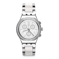斯沃琪（Swatch）瑞士手表 金属系列斯沃琪时光 白色制造 石英男女表YCS119G