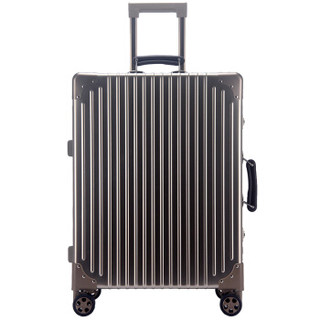 KAMIDA 咔米嗒 全铝合金行李箱男女士万向静音轮登机箱20英寸旅行箱密码箱 bag181901 金色