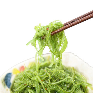 gaishi 盖世 冷冻即食调味裙带菜 芥末味 500g 袋装 日料寿司海藻沙拉 海鲜火锅凉菜