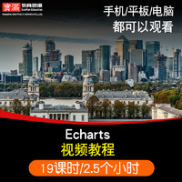 Echarts视频教程 大数据可视化统计图表教学零基础入门 在线课程