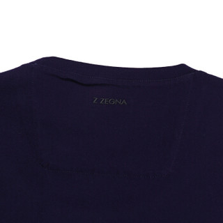 Z ZEGNA 杰尼亚 奢侈品 18春夏新款 男士深蓝色棉质圆领短袖T恤 VP372 ZZ630N 6N1 XL码