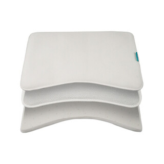 JaCe 泰国0-6岁三层调节高度儿童天然乳胶枕头可水洗枕芯 礼盒装 绿色