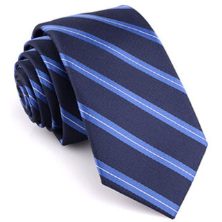 GLO-STORY 领带 男士商务正装韩版潮流百搭领带礼盒装MLD824056 蓝色斜纹
