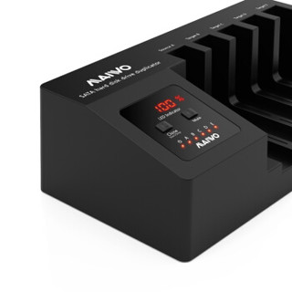 MAIWO 麦沃 K3095A 五盘位硬盘拷贝机 USB3.0硬盘座盒 支持2.5/3.5英寸机械/固态硬盘 带数字显示功能 黑色