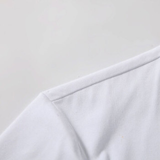 相思鸟 xiangsiniao 短袖T恤男夏季新品圆领修身都市休闲棉质基础字母印花T恤 W1白色 190/104A