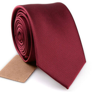 GLO-STORY 手打领带 6cm男士商务正装潮流韩版针织领带礼盒装MLD824059 酒红色