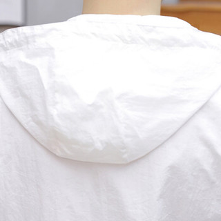 俞兆林（YUZHAOLIN）防晒夹克 男士时尚百搭连帽字母薄款防晒衣外套4016-1-K999白色XL