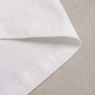 Markless 短袖T恤男青年纯色修身拼接短袖T恤TXA3620M白色185/105(XXL)