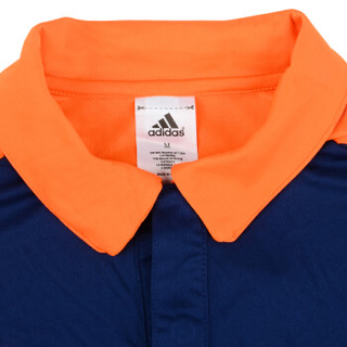 adidas 阿迪达斯 运动服男款 短袖T恤POLO衫 网羽球服 羽毛球服  TRAIN系列 S27882 深蓝色 XS码