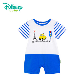 迪士尼(Disney)童装男宝宝衣服夏季男童短袖连体衣婴儿衣服182L740 宝蓝 24个月/身高90cm