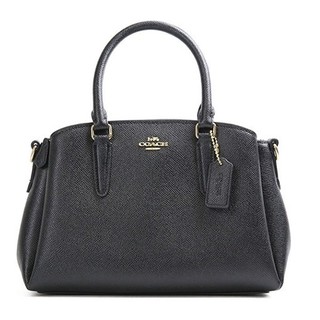 COACH F28977IMBLK 女士黑色牛皮戴妃包 中号