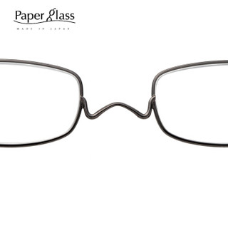 Paperglass纸镜老花镜男女超薄高清树脂老光眼镜高端日本原装进口 方框S黑色100度