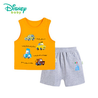 迪士尼(Disney)童装男童套装夏季新款肩开扣短袖T恤外出服182T739 鲜橙 3岁/身高100cm