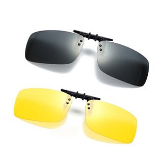 爱蚁（ianttek）AY-15 车载偏光太阳镜夹片 近视镜夹片式 太阳眼镜墨镜夹片 司机镜男女通用 黄色
