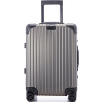Travelhouse 全铝镁合金箱万向飞机轮男女旅行拉杆箱登机箱T1879 铁灰 24英寸